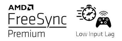 AMD FreeSync és Low input lag logók