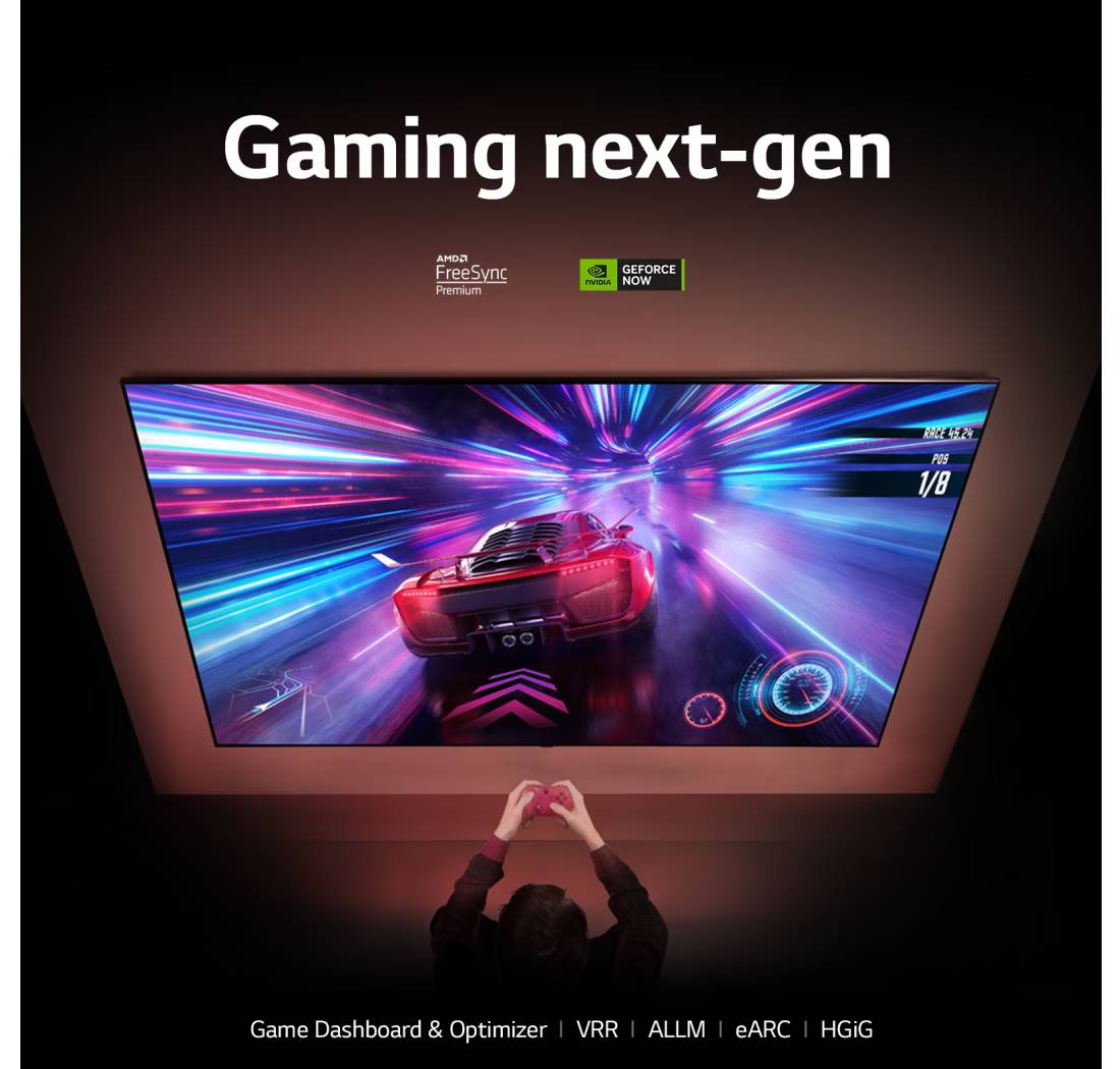 LG QNED televízió Next Gen Gaming támogatással. FreeSync és Geforce NOW applikációk.