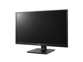 LG 24BK550Y-B Monitor előlnézetben enyhén balra fordítva, talpra szerelve.