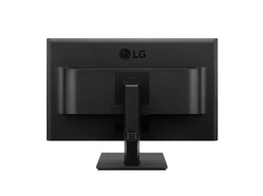 LG 24BK550Y-B Monitor hátulnézetben, talpra szerelve.