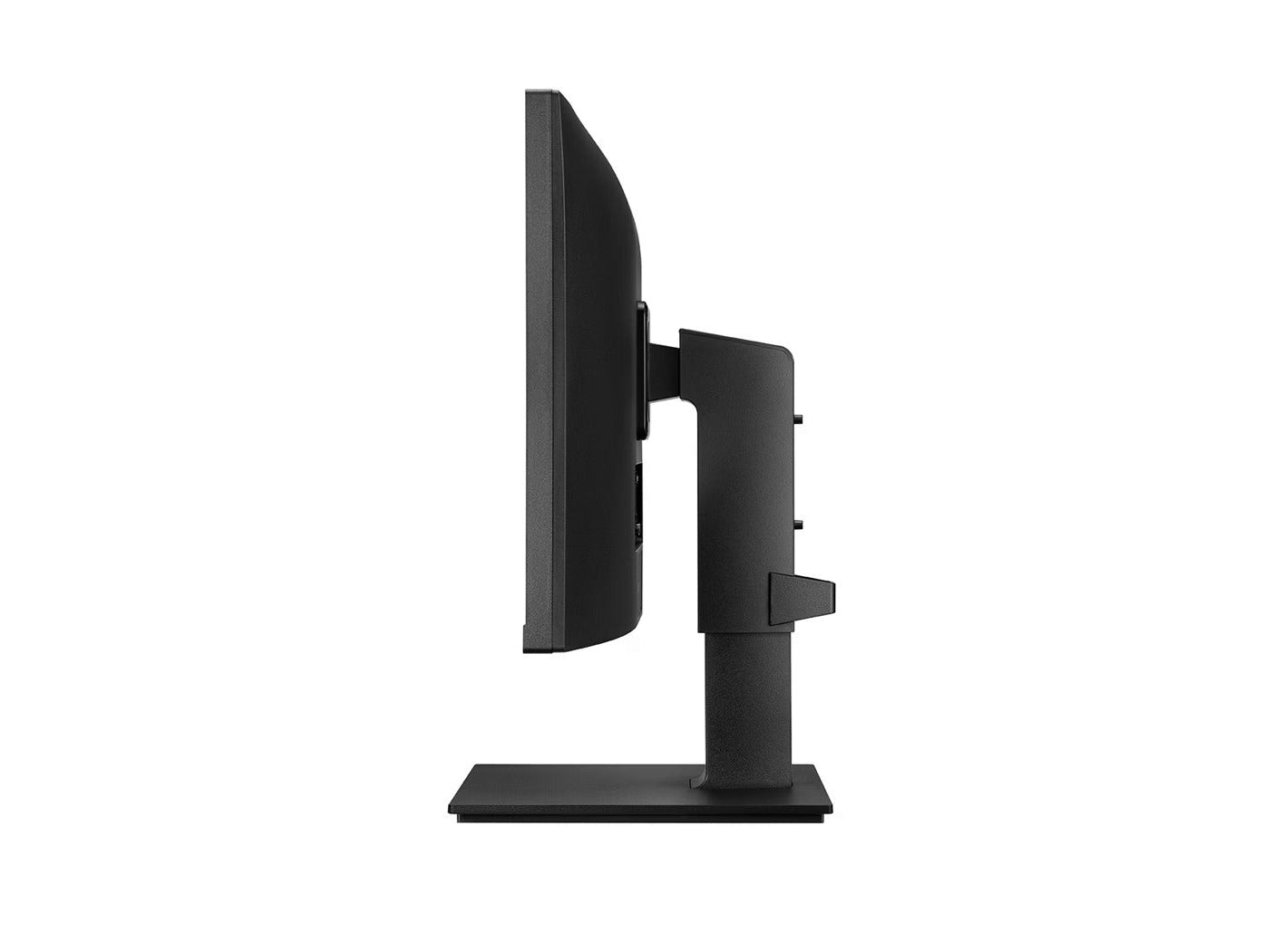 LG 24BP450Y-B Monitor oldalnézetben, talpra szerelve. 