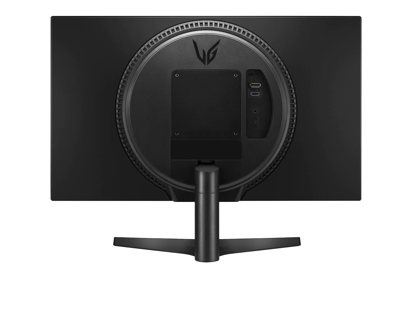 LG 24" UltraGear FHD 144Hz 1ms IPS Gamer Monitor hátulnézet csatlakozókkal, 24GN60R-B