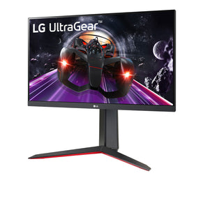 LG 24" UltraGear Gaming monitor 144Hz képfrissítéssel elforgatott nézet, 24GN65R-B