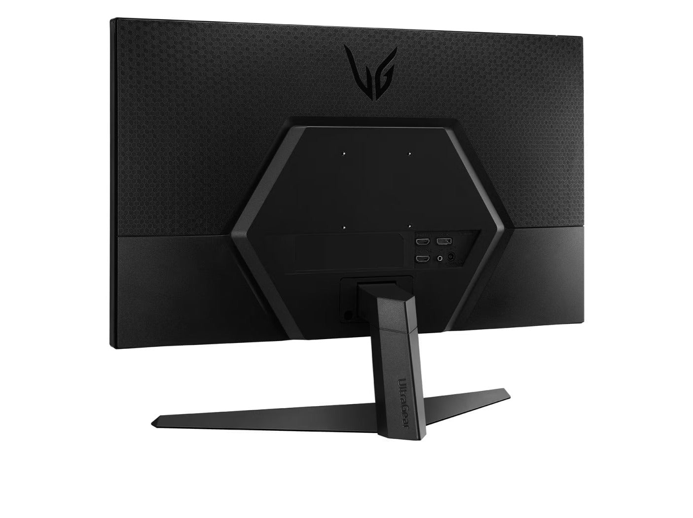 LG 24" UltraGear FHD 144Hz 1ms VA Paneles Gamer Monitor hátulnézet enyhén balra fordítva, 24GQ50F-B