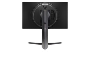 LG 24GS65F Monitor hátulnézetben, talpon.