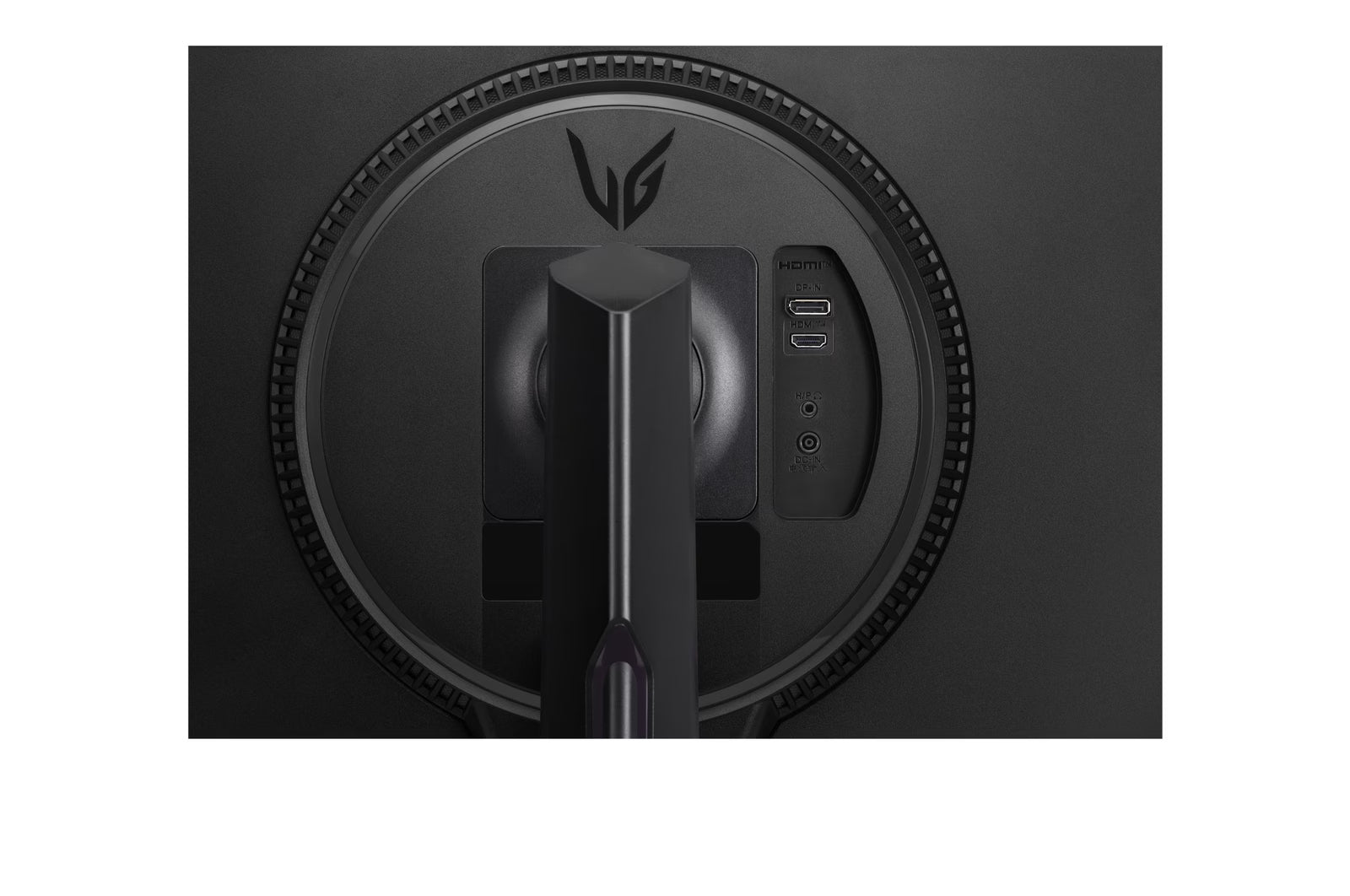 LG 24GS65F Monitor hátlapi csatakozók.