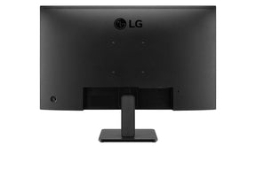 LG 24MR400-B Monitor hátulnézetben, talpon.