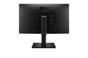 LG 24QP550-B Monitor hátulnézetben, talpon.