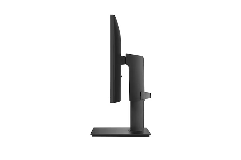 LG 24QP750 Monitor oldalnézetben talpon.