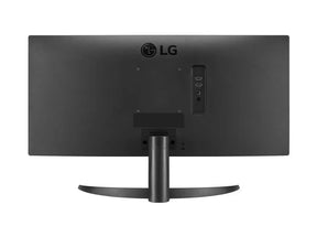 LG 26WQ500-B Monitor hátulnézetben, talpon.