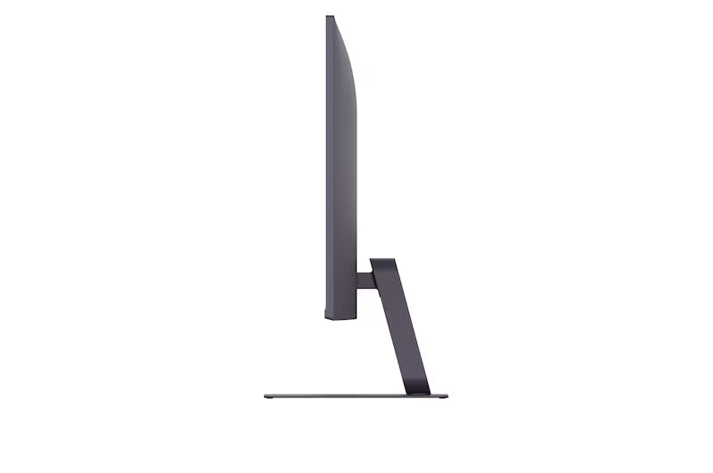 LG 27G411U-B Monitor oldalnézetben talpon.
