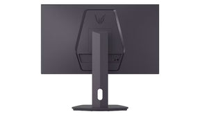 LG 27G610A-B Monitor hátulnézetben talpon.