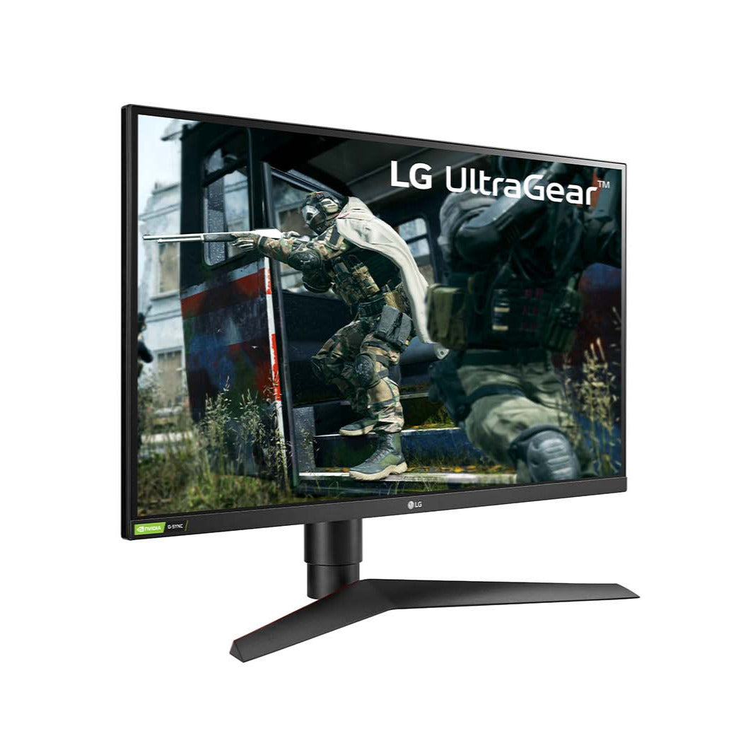 LG 27" UltraGear 2K QHD 144Hz 1ms Nano IPS Gamer Monitor pivot jobbra néz, 27GL83A-B