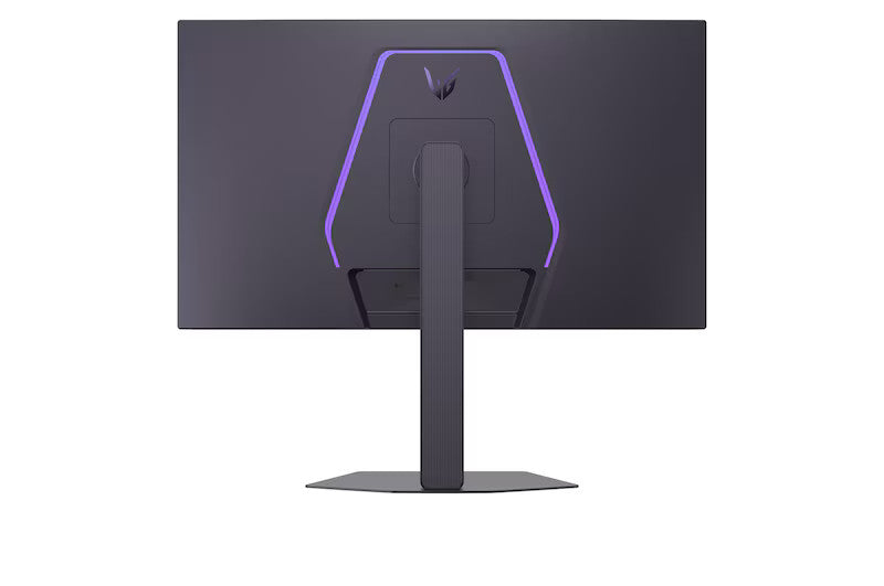 LG 27GM950B Monitor hátulnézetben talpon.