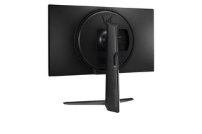 LG 27GS65F Monitor hátulnézetben  talpon, balra fordítva.