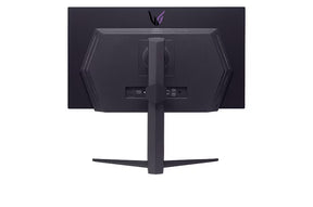 LG 27GS93QE-B Monitor hátulnézetben talpon.