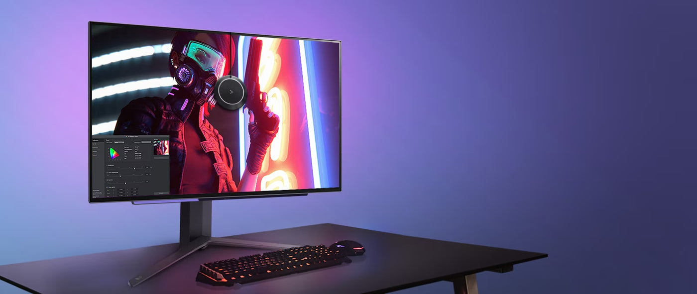 LG 27GS95QE-B Monitor színkalibrálása műszerrel.