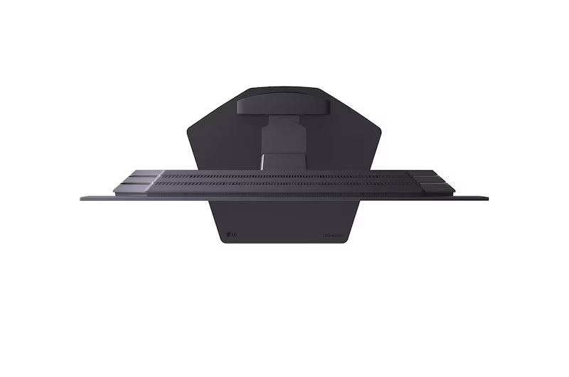 LG 27GX700A-B Monitor felülnézetben talpon.