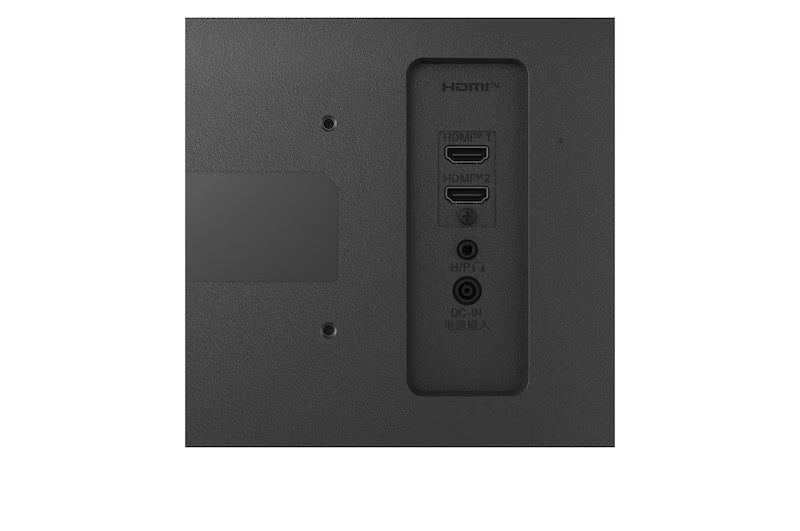 LG 27MS550-B Monitor hátlapi csatlakozó felülete.