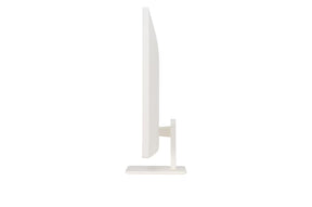 LG 27SRF50F-W Smart monitor oldalnézetben, talpon. 