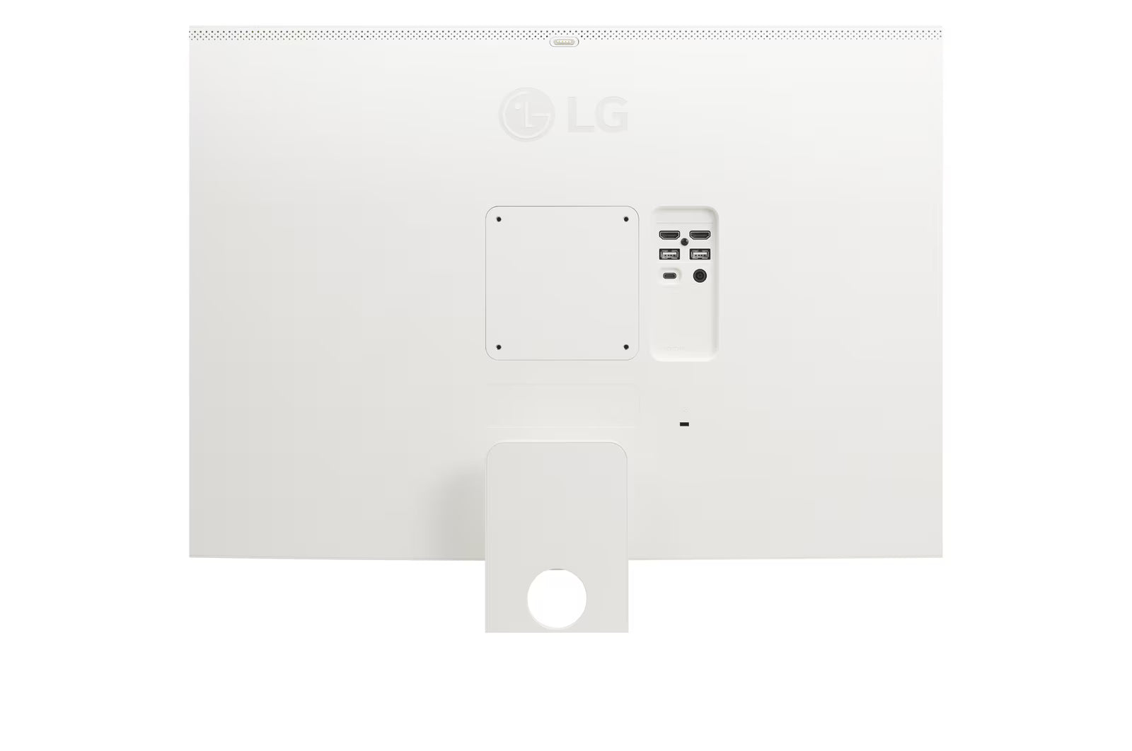 LG 27SR73U-W Monitor hátlapi csatlakozók.
