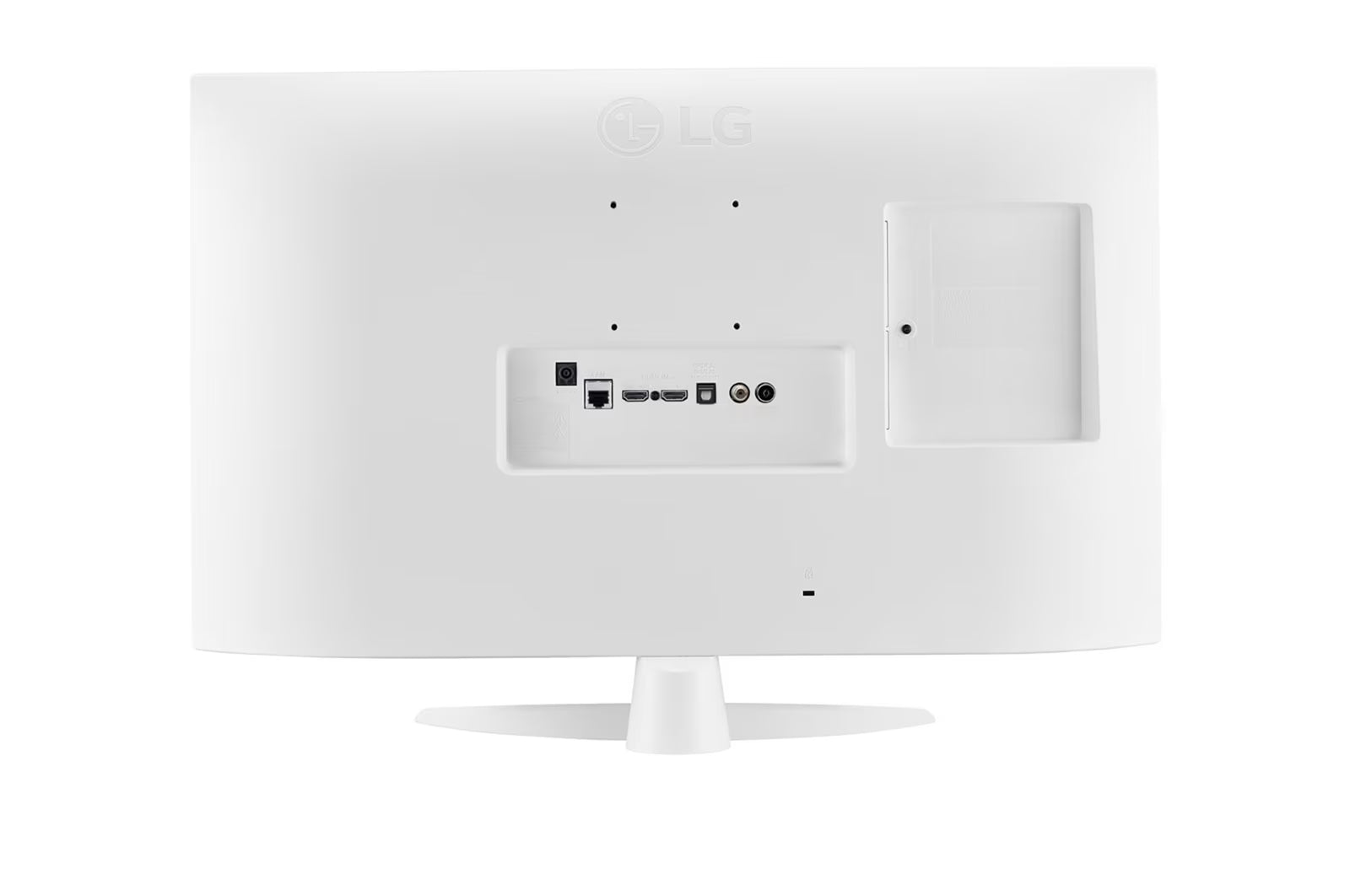 LG 27TQ615S-WZ Smart TV Monitor hátulnézetben, csatlakozókkal.