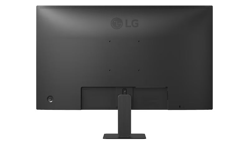 LG 27U631A-B Monitor hátulnézetben, talpon.