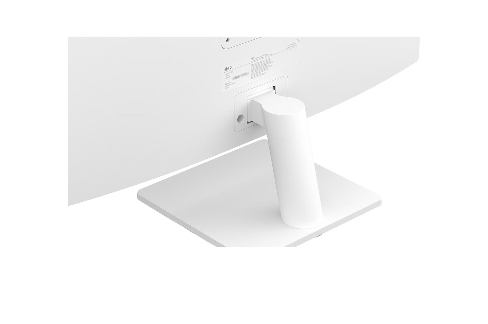 LG 27US500-W Monitor talpa közelről.