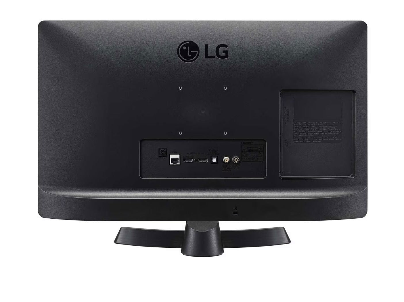 LG 28TQ515S-PZ Smart TV Monitor hátulnézetben talpon. 