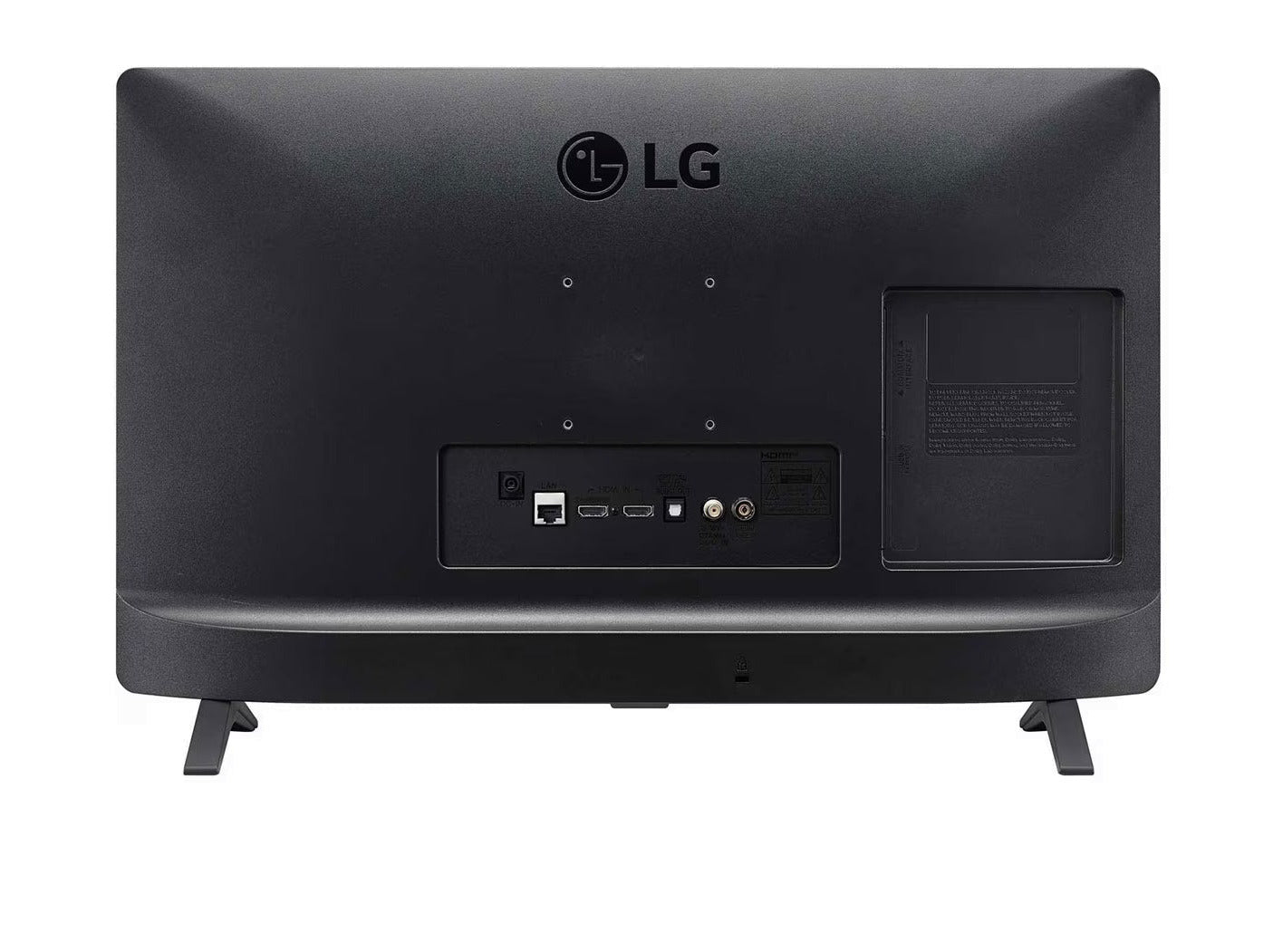 LG 28TQ525S-PZ Smart TV Monitor hátulnézetben talpon. 