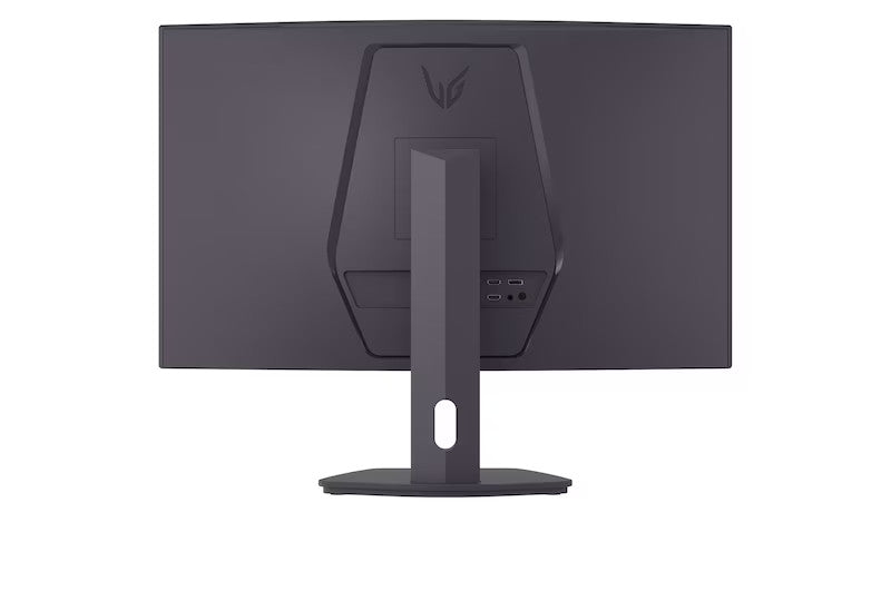 LG 32G600A-B Monitor hátulnézetben talpon.