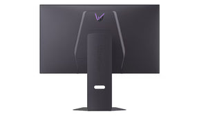 LG 32GX870A-B Monitor hátulnézetben talpon.