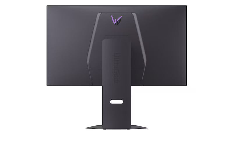LG 32GX870A-B Monitor hátulnézetben talpon.