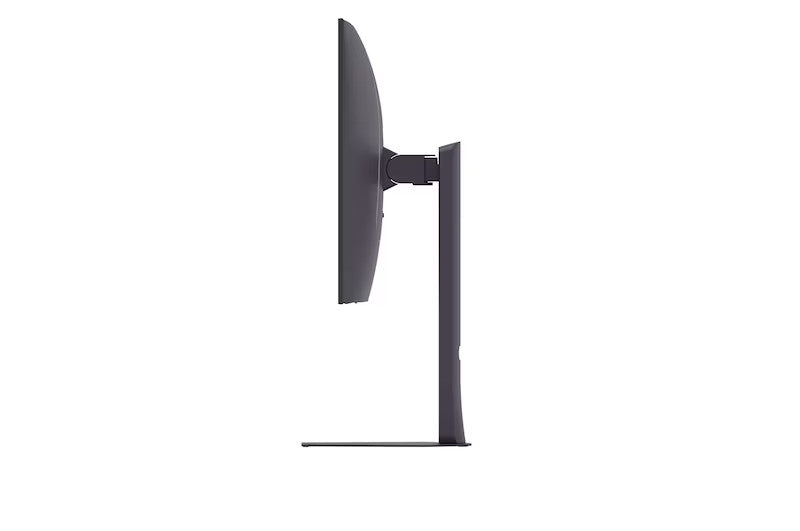 LG 32GX870A-B Monitor oldalnézetben talpon.