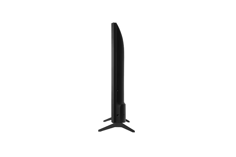 LG 32LQ570B Smart Televízió oldalnézetben, talpon.