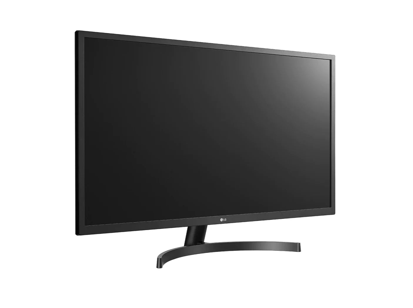 LG 32ML600M Monitor előlnézetben  jobbra fordítva, talpon.