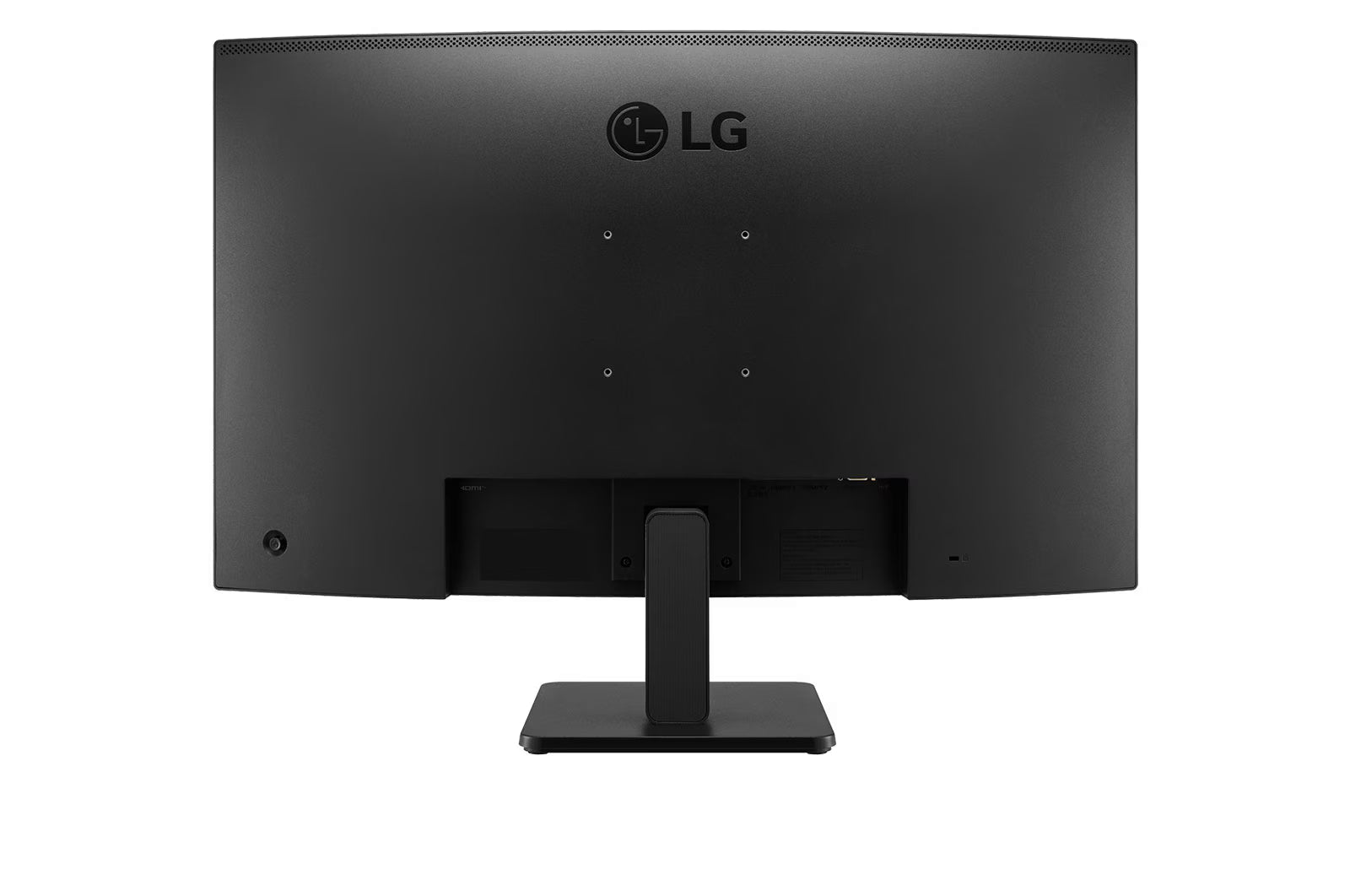 LG 32MR50C-B Monitor hátulnézetben talpon.