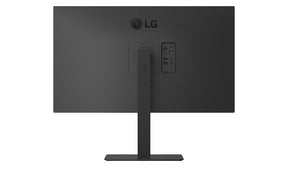 LG 32U720A-B Monitor hátulnézetben talpon.