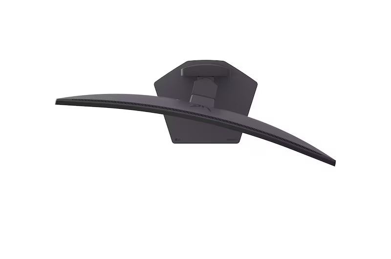 LG 34G600A-B Monitor felülnézetben talpon, balra fordítva swivel módban.