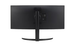 LG 34SR65QC-B Monitor hátulnézetben talpon.