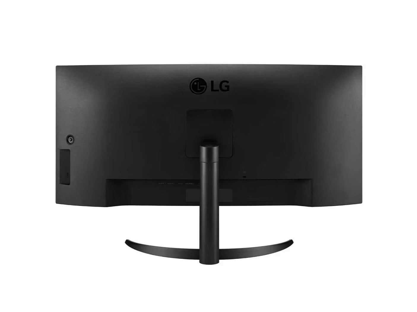 LG 34WQ60C-B Monitor hátulnézetben, talpon.