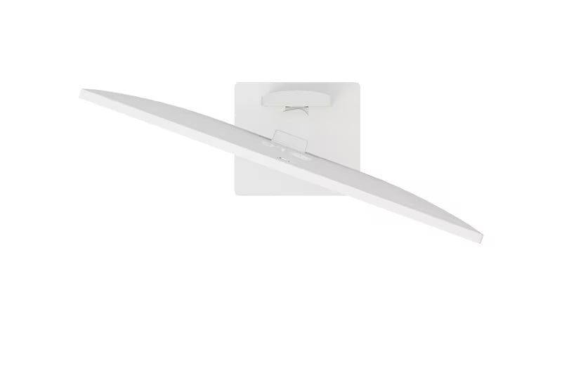 LG 37U730SA-W Monitor felülnézetben talpon, swivel módban balra fordítva.