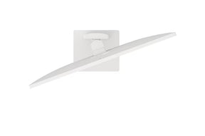 LG 37U730SA-W Monitor felülnézetben talpon, swivel módban jobbra fordítva.