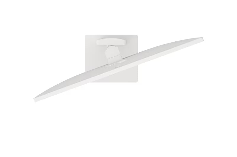 LG 37U730SA-W Monitor felülnézetben talpon, swivel módban jobbra fordítva.