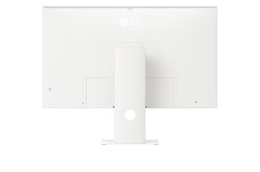 LG 37U730SA-W Monitor hátulnézetben talpon.