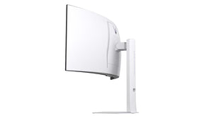 LG 39GX90SA-W monitor oldalnézetben talpon, balra fordítva.