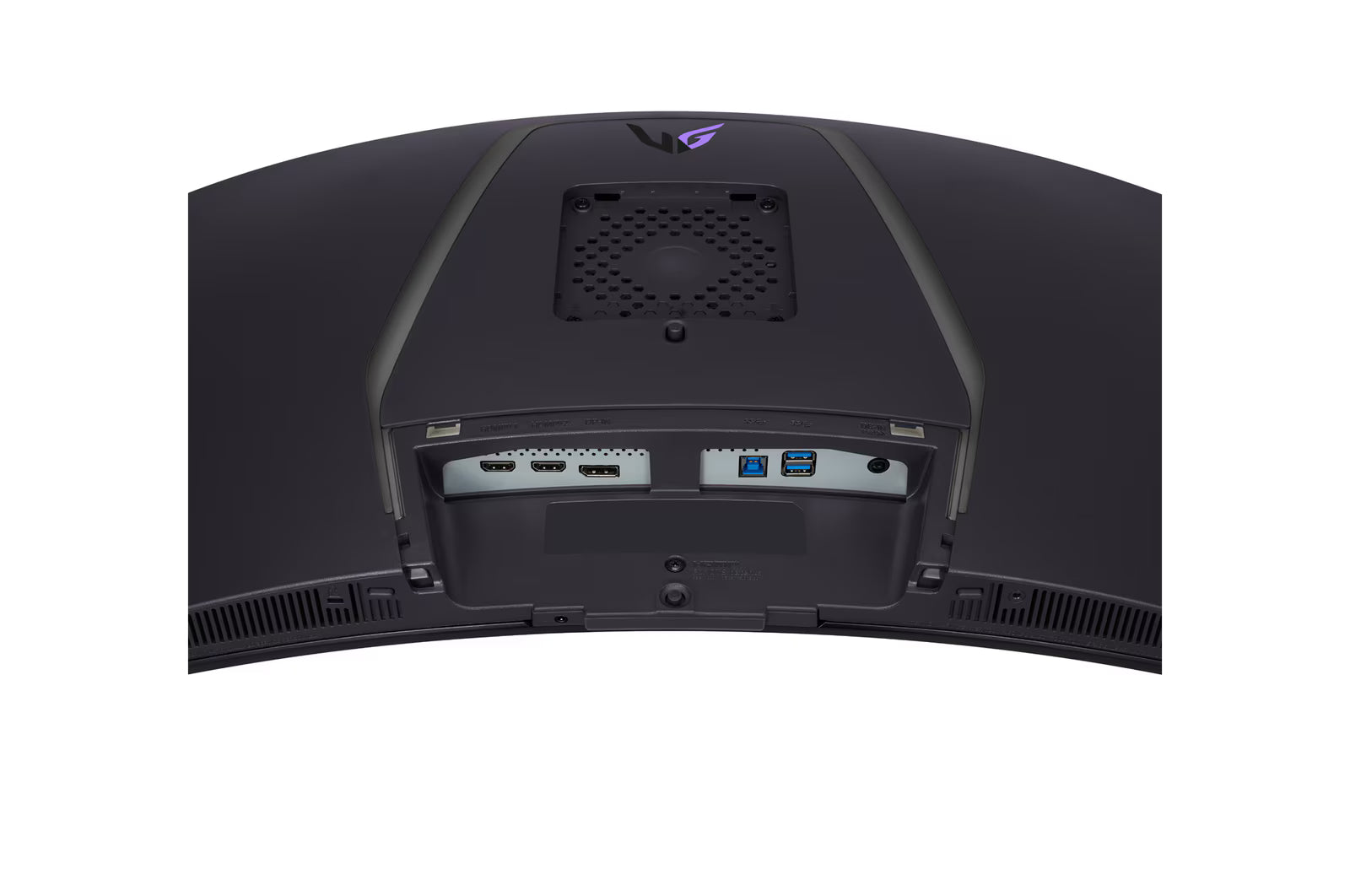 LG 39GS95QE Monitor hátlapi csatlakozók és portok.