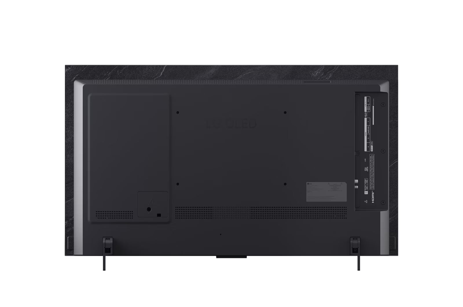 LG 42C5 OLED Televízió hátulnézetben, talpon.