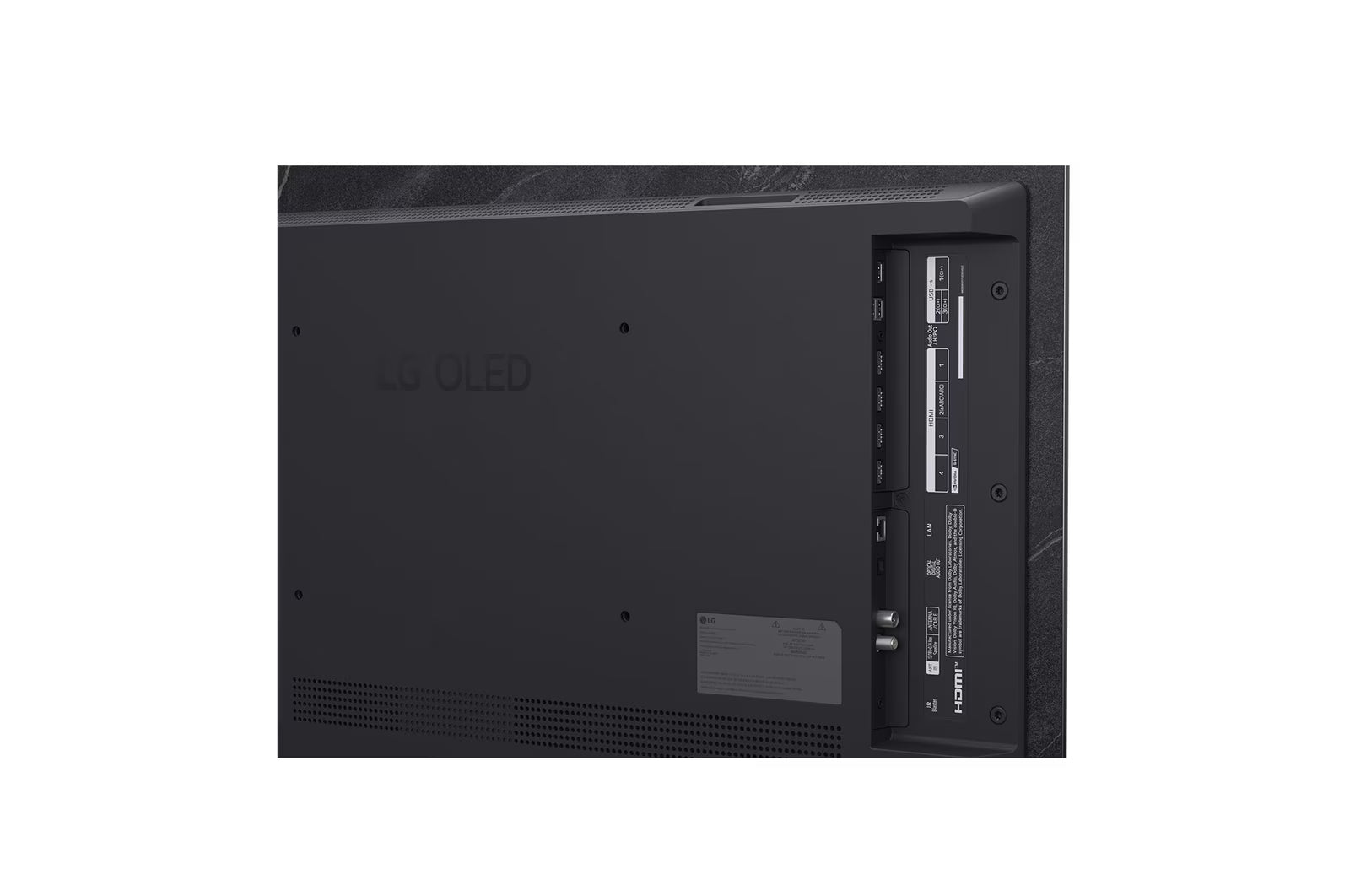 LG 42C5 OLED Televízió csatlakozó felülete és portjai.