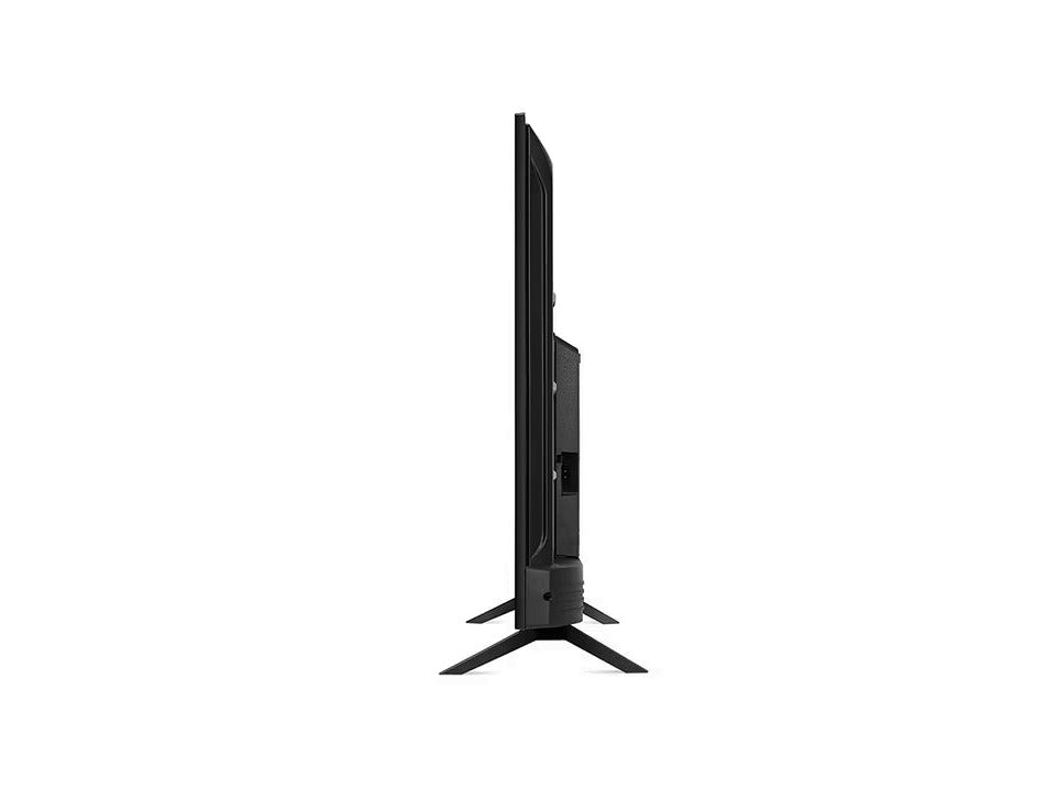 LG 43UQ7000 4K Smart TV oldalnézetben, talpon.